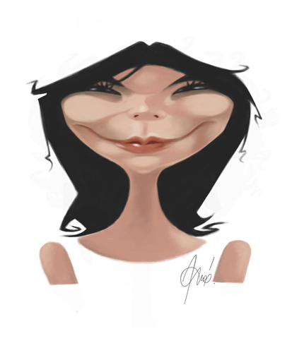 Cartoon: Björk (medium) by Jano tagged bjork,caricature,portrait,digital,painting