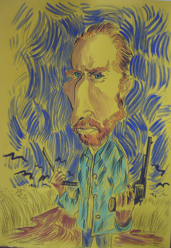 Cartoon: Vincent Van Gogh (medium) by SAPIENS tagged cartoon,drawing,colour