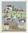 Cartoon: Luftreich (small) by zeichenstift tagged wimmelbild,fantasie,luftreich,berge,wasser,häuser,bäume,katze,kinderbuch