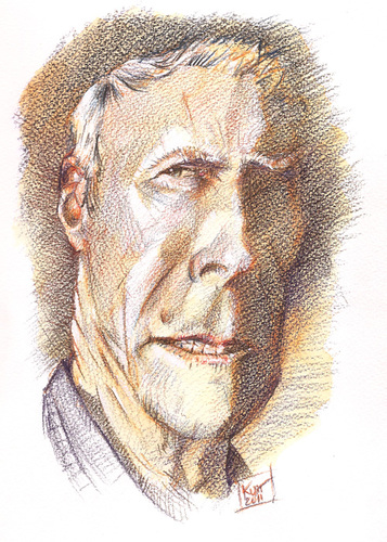 Cartoon: Clint Eastwood (medium) by kurtsatiriko tagged clint,eastwood