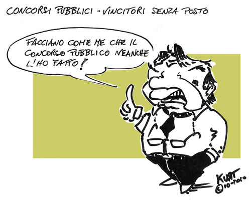 Cartoon: Concorsi Pubblici (medium) by kurtsatiriko tagged brunetta,pubblico,impiego