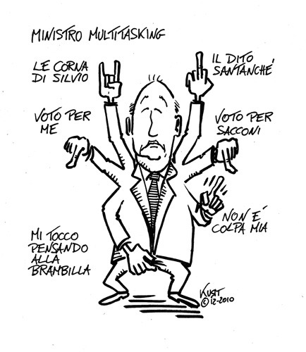 Ministro multitasking By kurtsatiriko | Politics Cartoon | TOONPOOL