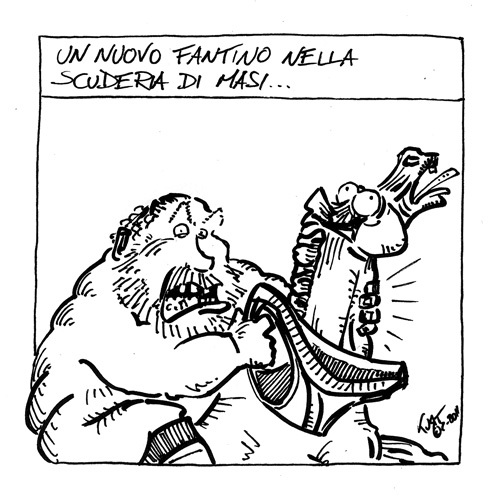Cartoon: Un nuovo fantino (medium) by kurtsatiriko tagged ferrara