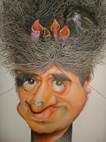 Cartoon: Pedro Almodovar (medium) by Brito tagged pedro,almodovar,movies,director,cinema