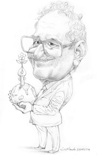 Cartoon: gabriel garcia marques (medium) by Susthanto tagged gabriel,garcia,marques