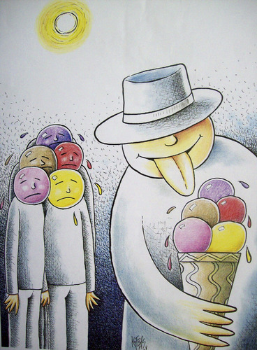 Cartoon: exploitation (medium) by kotbas tagged exploitation,ice,cream,power