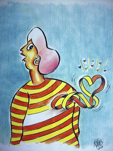 Cartoon: love (medium) by kotbas tagged women,color,love