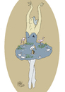 Cartoon: ballerina (small) by kotbas tagged ballerina,dance,nature