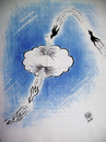 Cartoon: for peace .. (small) by kotbas tagged pigeon cloud white
