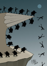 Cartoon: strength of capital (small) by kotbas tagged sleepwalker,weak,capital,power,businessman,welfare,powerty,economy,exploitation,crisis
