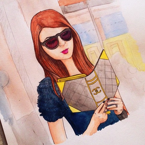 Cartoon: street style (medium) by naths tagged girl,chanel,street,style