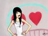 Cartoon: girl in front of the wall (small) by naths tagged girl,pink,funny