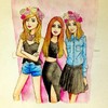 Cartoon: girls girls girls (small) by naths tagged chiara,ferragni,blogger,blonde,salad,fashion,blondesalad,theblondesalad