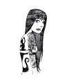 Cartoon: Tattoo girl (small) by naths tagged tattoo,girl