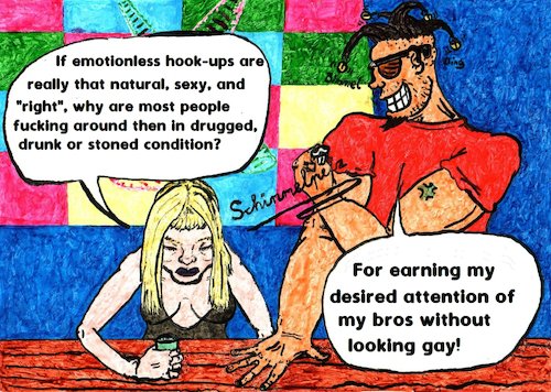 Cartoon: Clubbing (medium) by Schimmelpelz-pilz tagged club,life,clubbing,macho,hook,up,onenightstand,alcohol,drug,drugs,muscles