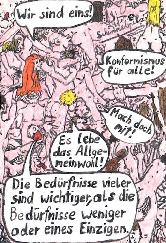 Cartoon: Freudianische Weltvorstellung (medium) by Schimmelpelz-pilz tagged konformismus,star,trek,spock,spocky,orgie,menschen,haufen,leute,nackt,nackheit,nonkonformismus,mitläufer,mitläuferei,allgemeinwohl,altruismus,weltanschauung,weltvorstellung,sigmund,freud,freudianische,freudianer,gruppierung,gruppe,gemeinschaft,gesellschaft