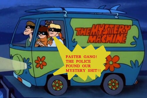 Cartoon: Mystery About Mystery Machine (medium) by Schimmelpelz-pilz tagged meme,scooby,doo,weed,gras,marijuana,drugs,drug,droge,drogen,van,car,bus,auto,gang,friend,friends,friendship,freund,freunde,freundschaft,mystery