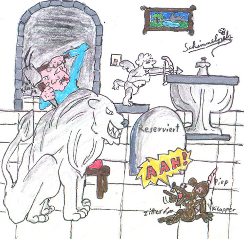 Cartoon: Steinmetzleidenschaft (medium) by Schimmelpelz-pilz tagged beruf,steinmetz,kunst,bildhauer