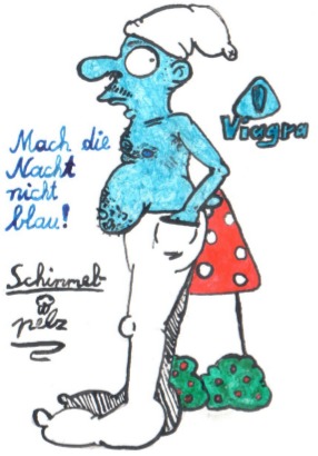 Cartoon: Viagraschlumpf (medium) by Schimmelpelz-pilz tagged viagraschlumpf,schlumpf,schlümpfe,pilz,pilze