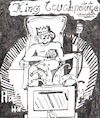 Cartoon: King Couchpotatoe (small) by Schimmelpelz-pilz tagged könig,tv,fernseher,fernsehen,sitcom,sitcoms,krone,zepter,bier,chips,narrenkappe,hofnarr,couch,sessel,king,couchpotatoe