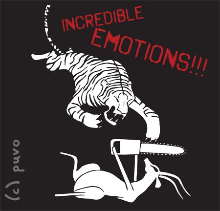 Cartoon: Incredible Emotions!!! (medium) by puvo tagged tiger,gazelle,gewalt,violence,emotion