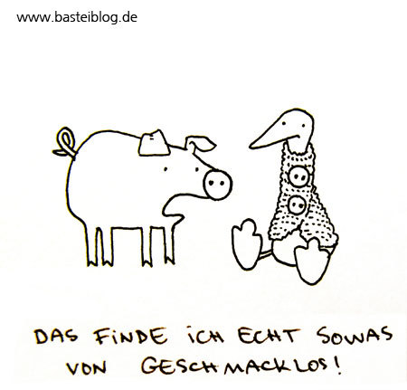 Cartoon: Knöpfe. (medium) by puvo tagged knopf,button,schwein,rüssel,gans,ente,nose,pig,goose,duck