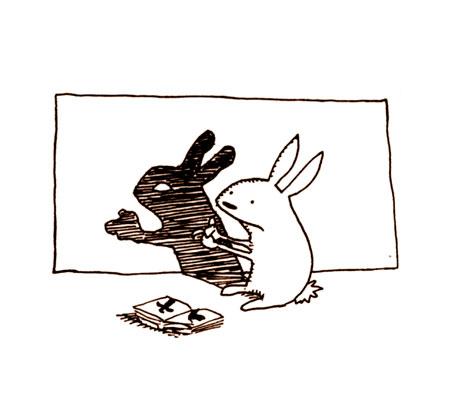 Cartoon: Schattenspiel. (medium) by puvo tagged hase,häschen,finger,schatten,spiel,rabbit,bunny,shadow,play,hand,