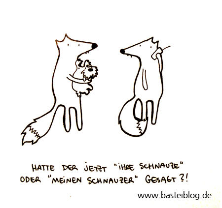 Cartoon: Schnauzer halten. (medium) by puvo tagged fuchs,schnauzer,fox,telefon,handy,mobile