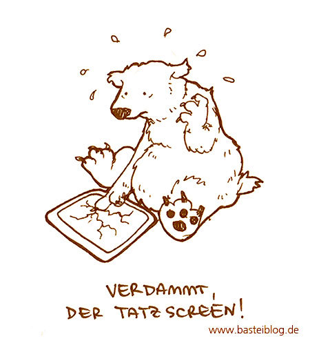 Cartoon: Tatzscreen (medium) by puvo tagged touch,screen,pad,bär,bear