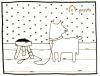 Cartoon: Dreibein. (small) by puvo tagged hund,dog,drei,three,leg,bein