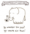 Cartoon: Jojo (small) by puvo tagged spider,spinne,elefant,elephant,jojo,pony,wunsch,wish,enttäuschung