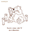 Cartoon: Miese Jobs - Eich-Hörnchen (small) by puvo tagged eichhörnchen,squirrel,eichstrich,bier,bierglas,glas,eichen,bär,job,arbeit,stress,mies