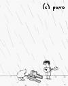 Cartoon: One Man Band 2 (small) by puvo tagged music,musik,one,man,band,rain,regen,concert,konzert,straße,musiker,street