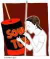 Cartoon: The California Honeydrops. (small) by puvo tagged california,honeydrops,bucket,soul,tub,brummtopf