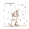 Cartoon: Trichter. (small) by puvo tagged funnel,trichter,cure,krank,hund,kragen,halskrause,schnee,snow,winter