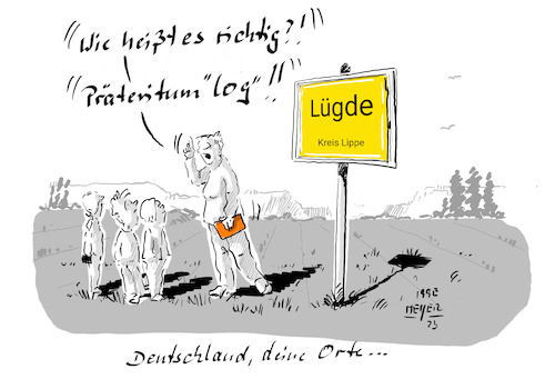 Cartoon: Deutschland deine Orte ... (medium) by Jori Niggemeyer tagged lügde,kreislippe,weserbergland,ostwestfalen,osterräderlauf,lehrerin,schüler,präteritum,rechtschreibung,satire,humor,jori,joricartoon,joriniggemeyer,niggemeyer,joachimrniggemeyer,karikatur,cartoonart,illustration,illustrator,witzigebilder,lachen,witzig,cartoondrawing,cartoon,lügde,kreislippe,weserbergland,ostwestfalen,osterräderlauf,lehrerin,schüler,präteritum,rechtschreibung,satire,humor,jori,joricartoon,joriniggemeyer,niggemeyer,joachimrniggemeyer,karikatur,cartoonart,illustration,illustrator,witzigebilder,lachen,witzig,cartoondrawing,cartoon