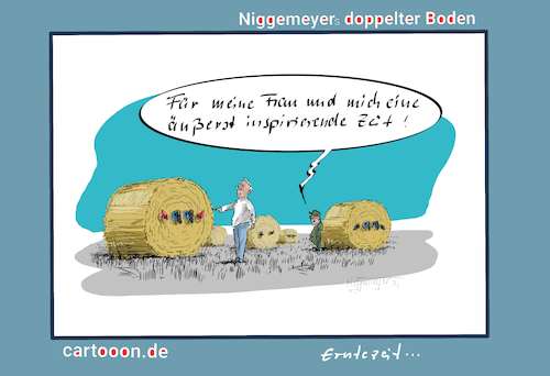 Cartoon: Erntezeit... (medium) by Jori Niggemeyer tagged erntezeit,strohballen,landwirtschaft,lernbereitschaft,erntezeit,strohballen,sex,landwirtschaft,lernbereitschaft