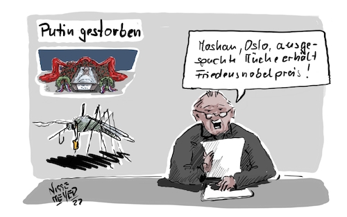 Cartoon: Friedensnobelpreis geht an... (medium) by Jori Niggemeyer tagged mücke,putin,friedensnobelpreis,allergischerschock,ukrainetoday,ukraine,moskau,kreml,wladimirputin,russland,standwithukraine,ukrainewar,krieg,kriege,humanbeing,humor,joricartoon,niggemeyer,cartooon,cartoonart,illustration,illustrator,karikatur,satire,cartoondrawing,witzigebilder,cartoon,mücke,putin,friedensnobelpreis,allergischerschock,ukrainetoday,ukraine,moskau,kreml,wladimirputin,russland,standwithukraine,ukrainewar,krieg,kriege,humanbeing,humor,joricartoon