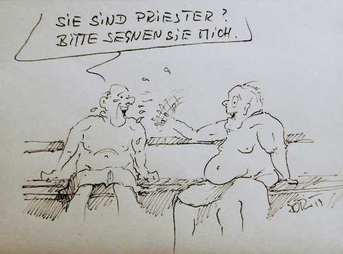 Cartoon: Gestern Abend in der Sauna (medium) by Jori Niggemeyer tagged sauna,priester,saunagänger,segnung,segnen,schwitzen,schweiß,gesundheit,wohlbefinden,sauna,priester,saunagänger,segnung,segnen,schwitzen,schweiß,gesundheit,wohlbefinden