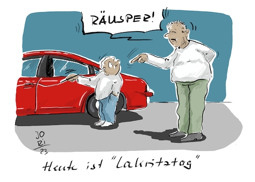 Cartoon: Heute ist Lakritztag ... (medium) by Jori Niggemeyer tagged heuteist,lakritz,lackritzen,wortspiel,kfz,autolack,lackierung,satire,humor,jori,joricartoon,joriniggemeyer,niggemeyer,joachimrniggemeyer,karikatur,cartoonart,illustration,illustrator,witzigebilder,lachen,witzig,cartoondrawing,cartoon,heuteist,lakritz,lackritzen,wortspiel,kfz,autolack,lackierung,satire,humor,jori,joricartoon,joriniggemeyer,niggemeyer,joachimrniggemeyer,karikatur,cartoonart,illustration,illustrator,witzigebilder,lachen,witzig,cartoondrawing,cartoon