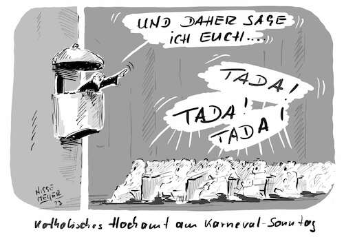 Cartoon: Humor und die katholische Kirche (medium) by Jori Niggemeyer tagged büttenrede,karneval,fastnacht,fasching,tusch,humor,katholischekirche,vatikan,rom,kirche,priester,kanzel,predigt,hochamt,büttenrede,karneval,fastnacht,fasching,tusch,humor,katholische,kirche,vatikan,rom,priester,kanzel,predigt,hochamt