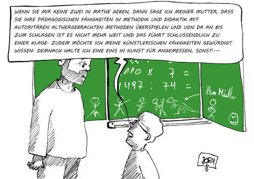 Cartoon: LEHRER SEIN... (medium) by Jori Niggemeyer tagged lehrer,lehrerin,schule,schüler,schülerin,stress,lehrstoff,konflikte,differenzen,gewalt,erpressung,macht,anwalt,anwälte,jori,joricartoon