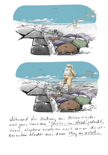 Cartoon: Ostsee ... (medium) by Jori Niggemeyer tagged film,gorillasimnebel,neptun,ostseeküste,nebel,dreizack,ostsee,küste,wasser,kondom,satire,humor,joricartoon,joriniggemeyer,niggemeyer,joachimrniggemeyer,karikatur,cartoonart,illustration,illustrator,witzigebilder,lachen,witzig,cartoondrawing,cartoon,film,gorillasimnebel,neptun,ostseeküste,nebel,dreizack,ostsee,küste,wasser,kondom,sex,satire,humor,joricartoon,joriniggemeyer,niggemeyer,joachimrniggemeyer,karikatur,cartoonart,illustration,illustrator,witzigebilder,lachen,witzig,cartoondrawing,cartoon