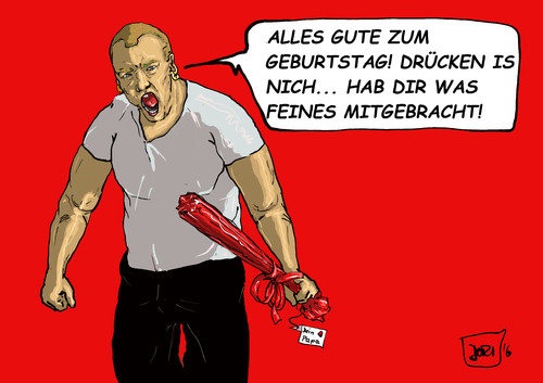 Cartoon: Vater werden ist nicht schwer... (medium) by Jori Niggemeyer tagged nächstenliebe,offenheit,kultur,erziehung,vorbild,willkommenskultur,willkommen,liebe,cartoon,joricartoon,jori,niggemeyer