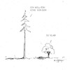 Cartoon: Nur mal so... (small) by Jori Niggemeyer tagged bäume,sex,gespräch,cartoon,liebe,trennung,niggemeyer,joricartoon