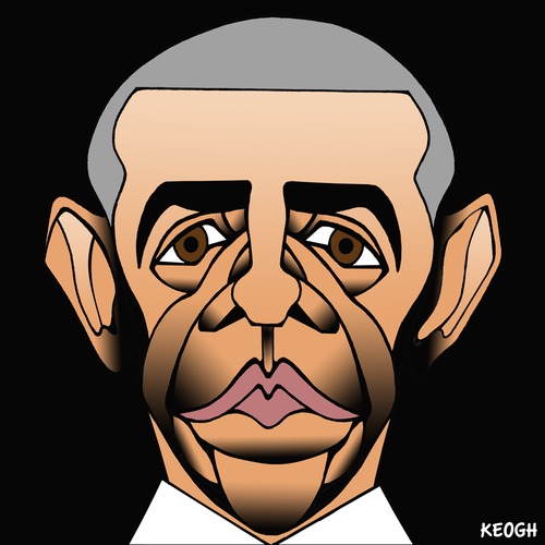 Cartoon: Barack Obama (medium) by KEOGH tagged usa,us,america,president,cartoons,keogh,caricature,obama,barack,democrats,politicians