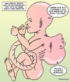 Cartoon: Aborto y subsidio (small) by javierhammad tagged abortion,subsidies,child,health,work,crisis