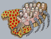 Cartoon: La garrapata (small) by javierhammad tagged politics,spain,vampire,abuse,destruction