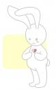 Cartoon: missing heart (small) by coo tagged sad,bunny,freehand,yellow,broken,heart