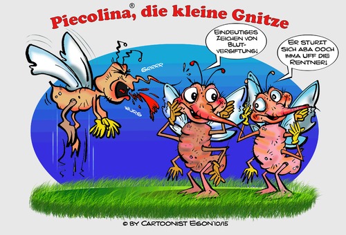 Cartoon: Böouhhhh... (medium) by Egon58 tagged gnitzen,stechmücken,piesacker